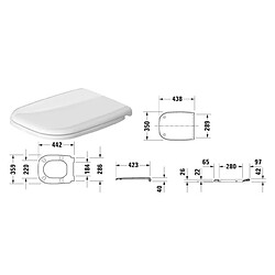 Abattant WC charnières D-CODE Softclose - DURAVIT – 67390000