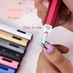 Universal Perceuse de manucure de fil silencieuse perceuse de fibres minces avec lumière LED 7 couleurs perceuse d'ongles fraiseuse de stylo enlèvement gel outil | Perceuse de manucure de fil (rouge) pas cher