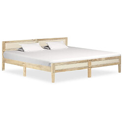 vidaXL Cadre de lit sans matelas bois de manguier massif 200 cm