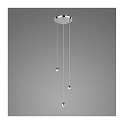 Luminaire Center Suspension Spl Chrome poli 3 ampoules 9,1cm