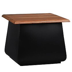 Avis Table d'appoint 30x45x30 cm nature/noir en bois d'acacia et métal WOMO-Design