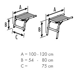 Hailo Plateforme d'escalier TP1 Aluminium pas cher