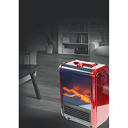 Avis [JAMAIS UTILISÉ] Cheminée rouge - Venteo - Cheminée portable et compacte - Rouge - Adulte - Effet flamme - Réglable 1500W