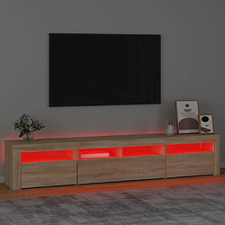 Acheter vidaXL Meuble TV avec lumières LED Chêne sonoma 210x35x40 cm