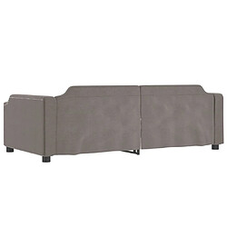 Acheter vidaXL Lit de repos sans matelas taupe 80x200 cm tissu