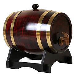 Acheter Tonneau à Vin En Chêne 3L / 1,5L Avec Base Pour Vin Whisky 1,5L Retro Wine Red