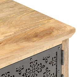 Acheter vidaXL Table basse avec porte 90x50x35 cm Bois de manguier solide