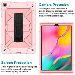 Acheter Wewoo Housse Coque Pour Galaxy Tab A 10.1 2019 T510 Silicone de couleur contrastée + PC Combinaison avec support Rose Gold