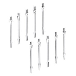 Avis 10 pièces 52mm alliage solide dart arbres souches accessoire de jeux d'intérieur argent