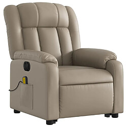 Avis Maison Chic Fauteuil Relax pour salon, Fauteuil inclinable de massage électrique cappuccino similicuir -GKD43938