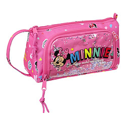 Trousse d'écolier Minnie Mouse Lucky Rose (20 x 11 x 8.5 cm) (32 Pièces)