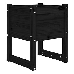 Avis vidaXL Jardinières 2 pcs Noir 40x40x52,5 cm Bois massif de pin