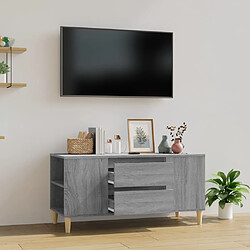 vidaXL Meuble TV Sonoma gris 102x44,5x50 cm Bois d'ingénierie