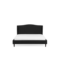 Acheter Beliani Lit double en tissu noir 180 x 200 cm COLMAR