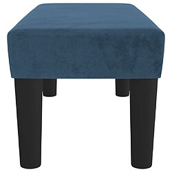 Avis vidaXL Banc Bleu foncé 70x30x30 cm Velours