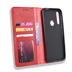 Acheter Wewoo Housse Coque Étui en cuir à boucle magnétique avec rétro pour Crazy Horse Texture horizontale Huawei P Smart Zavec support et fentes cartes et cadre photo Rouge