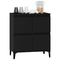 Avis vidaXL Buffet Noir 60x35x70 cm Bois d'ingénierie