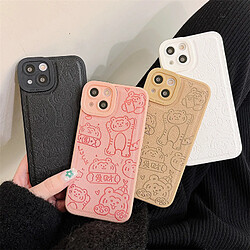 GUPBOO Étui pour iPhone11ProMax Coque de téléphone tigre plein écran dessin animé couleur unie