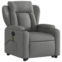 Avis vidaXL Fauteuil de massage inclinable Gris foncé Tissu