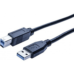 Abi Diffusion Cordon USB 3.0 type A / B noir - 3,0 m