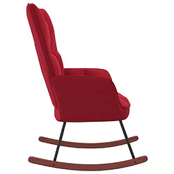 Avis Maison Chic Chaise à bascule | Fauteuil Relax, design moderne Rouge bordeaux Velours -GKD62518