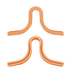 Joint De Pont De Nez En Silicone Anti-buée 2 Pièces Souple Pour Masque Orange