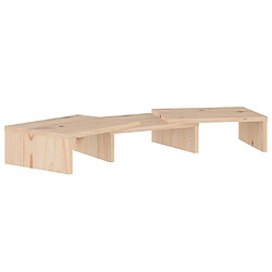 vidaXL Support pour moniteur 60x24x10,5 cm Bois de pin solide