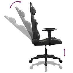 Acheter vidaXL Chaise de jeu de massage Noir et camouflage Similicuir