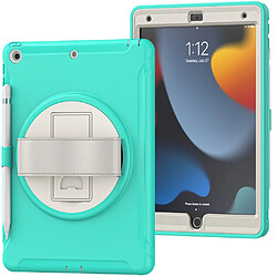 Coque en TPU antichoc avec béquille Menthe verte pour votre iPad 10.2 (2021)/(2020)/(2019)