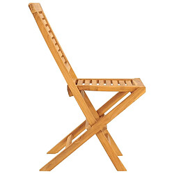 Maison Chic Lot de 2 Chaises de jardin,Fauteuil d'extérieur pliantes 47x63x90 cm bois massif teck -MN12651 pas cher