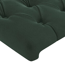 Acheter vidaXL Tête de lit à LED Vert foncé 80x7x78/88 cm Velours