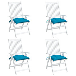 Avis vidaXL Coussins de chaise lot de 4 bleu clair 50x50x7 cm tissu oxford