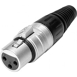 XLR Fiche femelle droite Hicon HI-X3CF Nombre de pôles: 3 argent, noir 1 pc(s)