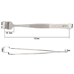 Avis Wewoo Pour la gaufrette de silicium MEILLEURES pinces professionnelles de d'acier inoxydable de BST-91-5L SA