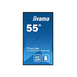 Avis iiyama LH5554UHS-B1AG affichage de messages Panneau plat de signalisation numérique 138,7 cm (54.6") LCD Wifi 500 cd/m² 4K Ultra HD Noir Intégré dans le processeur Android 11 24/7