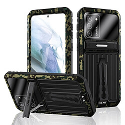 Coque en TPU anti-chute, béquille et sangle camouflage pour votre Samsung Galaxy S21 + 5G