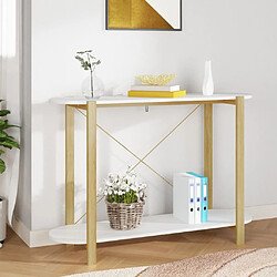 Maison Chic Table console | Meuble d'entrée | Table d'appoint Blanc 110x38x75 cm Bois d'ingénierie -GKD23918