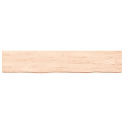 Avis vidaXL Étagère murale 160x30x(2-6) cm bois de chêne massif non traité