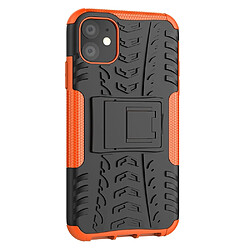 Wewoo Coque Rigide Pour iPhone 11 Texture TPU + PC Case antichoc avec support Orange