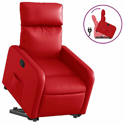 Maison Chic Fauteuil Relax pour salon, Fauteuil inclinable Rouge Similicuir -GKD59755