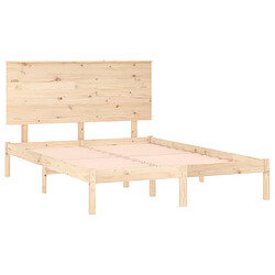 Avis vidaXL Cadre de lit sans matelas 120x200 cm bois de pin massif