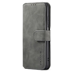 Etui en PU DG.MING style rétro avec support gris pour votre Xiaomi Redmi 10/10 Prime