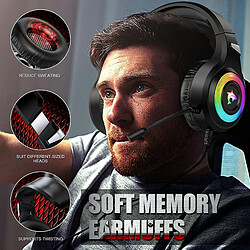 Avis Chrono Casque Gaming PS4,Casque Gaming Switch avec Micro Anti Bruit Casque Gamer Xbox One Filaire LED Lampe Stéréo Bass Microphone Réglable avec Micro 3.5mm Jack(noir)