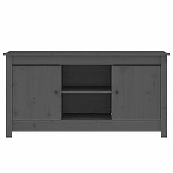 Avis Maison Chic Meuble TV scandinave - Banc TV pour salon Gris 103x36,5x52 cm Bois de pin massif -MN52794