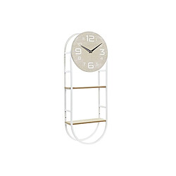 Look & Feel Horloge Murale DKD Home Decor Naturel Métal MDF Blanc (25,5 x 11,5 x 71 cm)