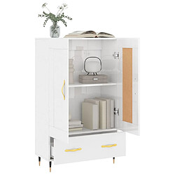 Avis vidaXL Buffet haut blanc brillant 69,5x31x115 cm bois d'ingénierie