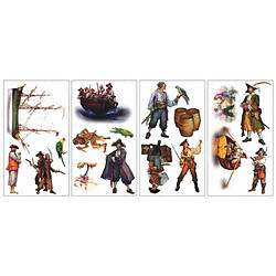 Thedecofactory PIRATES - Stickers repositionnables sur le thème des pirates