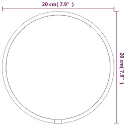 vidaXL Miroir mural Doré Ø 20 cm Rond pas cher