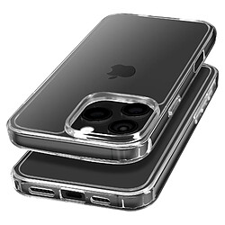 Avizar Coque pour iPhone 16 Pro Max Antichoc Bi-matière Fin et Léger Transparent