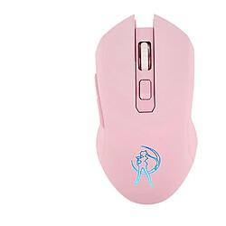 Universal Souris de jeu optique LED silencieuse rose 1600dpi 2,4g souris sans fil USB pour ordinateur portable PC 667c